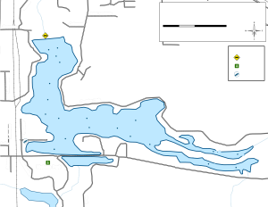 Mauvaise Terre Lake Topographical Lake Map