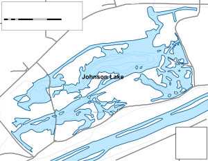 Johnson Lake  Topographical Lake Map