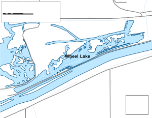 Wheel Lake Topographical Lake Map