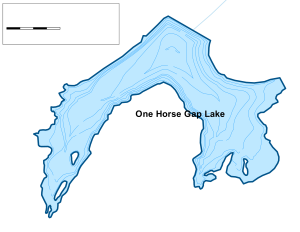 One Horse Gap Lake Topographical Lake Map