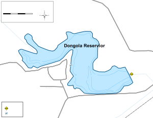 Dongola Reservoir Topographical Lake Map