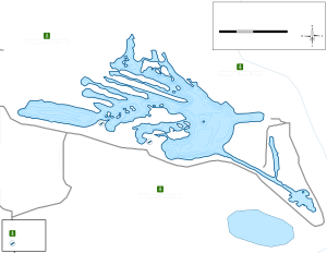 Sportsman Lake Topographical Lake Map