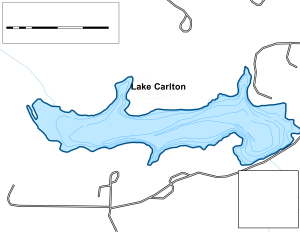 Lake Carlton Topographical Lake Map