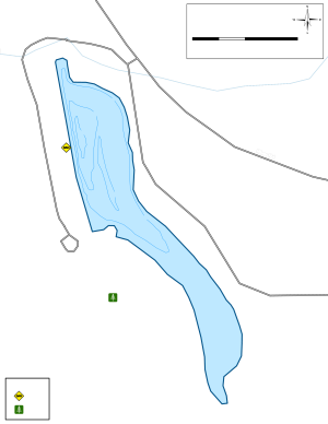 Lake Milliken Topographical Lake Map