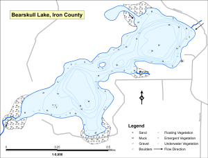 Bearskull Lake Topographical Lake Map