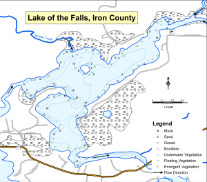 Lake of the Falls Topographical Lake Map
