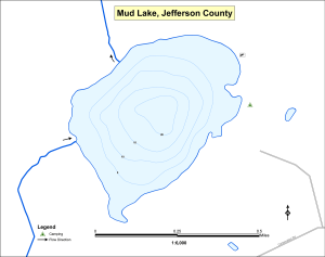 Mud Lake (T07N R13E S26) Topographical Lake Map