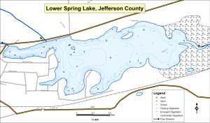 Spring Lake, Lower Topographical Lake Map