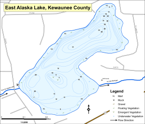 Alaska Lake, East Topographical Lake Map