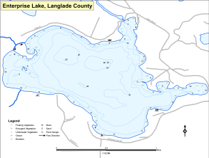 Enterprise Lake Topographical Lake Map