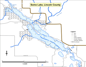 Somo Lake Topographical Lake Map