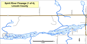 Spirit River Flowage (1 of 4) Topographical Lake Map