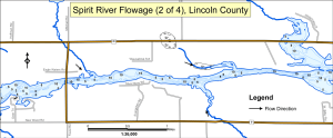 Spirit River Flowage (2 of 4) Topographical Lake Map