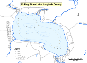 Rolling Stone Lake Topographical Lake Map