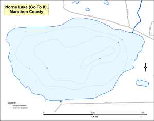 Norrie Lake (Go To It) Topographical Lake Map