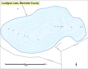 Lundgren Lake Topographical Lake Map