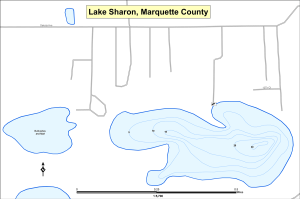 Sharon Lake Topographical Lake Map