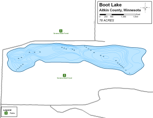 Boot Lake Topographical Lake Map