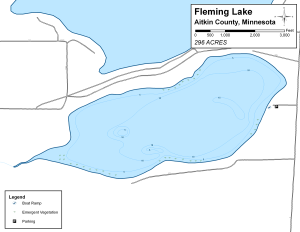 Fleming Lake Topographical Lake Map