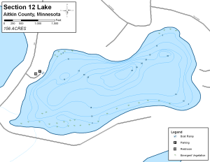 Section 12 Lake Topographical Lake Map