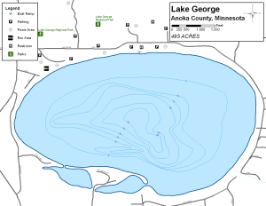 Lake George Topographical Lake Map