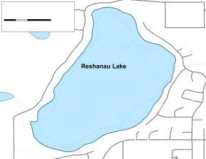 Reshanau Lake Topographical Lake Map