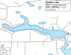 Buffalo Lake Topographical Lake Map