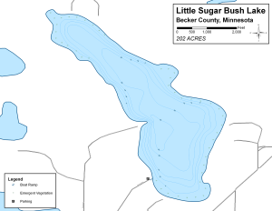 Little Sugar Bush Lake Topographical Lake Map