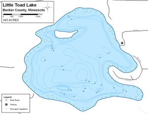 Little Toad Lake Topographical Lake Map