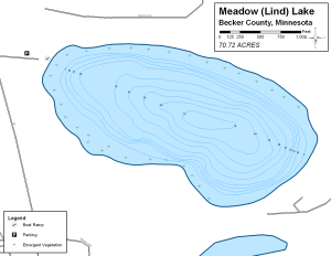 Meadow Lake Topographical Lake Map