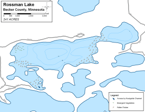 Rossman Lake Topographical Lake Map
