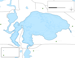 Kitchi Lake Topographical Lake Map