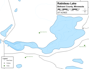 Rabideau Lake Topographical Lake Map