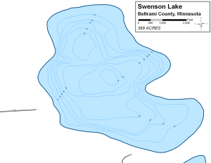 Swenson Lake Topographical Lake Map