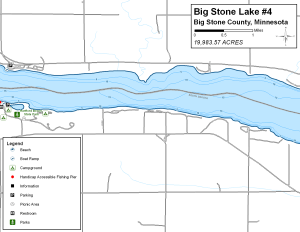 Big Stone Lake 4 Topographical Lake Map