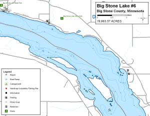 Big Stone Lake 6 Topographical Lake Map