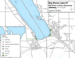 Big Stone Lake 7 Topographical Lake Map