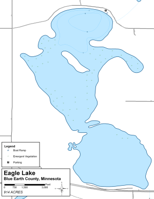 Eagle Lake Topographical Lake Map