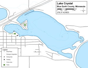 Lake Crystal Topographical Lake Map