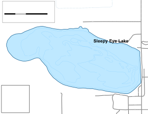 Sleepy Eye Lake Topographical Lake Map
