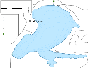Chub Lake Topographical Lake Map