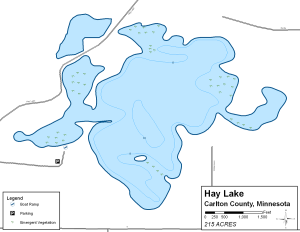 Hay Lake Topographical Lake Map