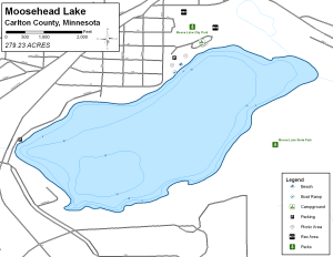 Moosehead Lake Topographical Lake Map