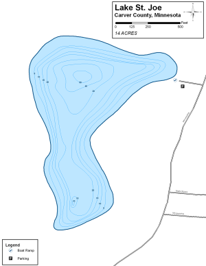 Lake St. Joe Topographical Lake Map