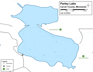 Parley Lake Topographical Lake Map