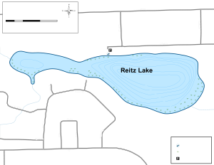 Reitz Lake Topographical Lake Map