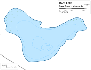 Boot Lake Topographical Lake Map