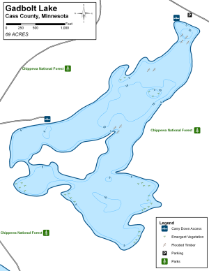 Gadbolt Lake Topographical Lake Map