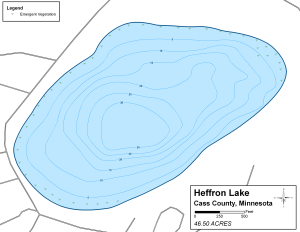 Heffron Lake Topographical Lake Map