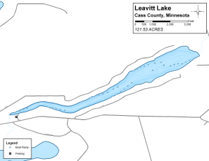 Leavitt Lake Topographical Lake Map